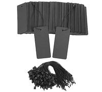 Aliaga Juego de 400 Etiquetas de Precio Negras con Etiquetas de Regalo con Imperdibles Etiquetas de Ropa Personalizadas Etiquetas Colgantes de Papel Kraft Negro