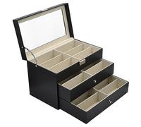 Aliaga Organizador de Gafas de Sol con 3 Niveles y 18 Ranuras, de Textura de Gafas de ExhibicióN