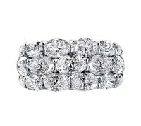 Alianza de boda de moissanita para mujer, color D, VVS1, anillo de moissanita chapado en plata S925, anillos de compromiso para mujeres, esposas y hombres, Qhw675, 10cm, Metal