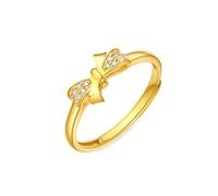 Alianza de boda única para mujer, juego de anillos de novia con moissanita y oro amarillo de 18 quilates, L 1/2, Oro amarillo de 18 quilates, Moissanita