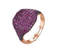 Alianza gótica, anillo de compromiso para mujer, micro pavimentado, circonita, cúbico, joyas, mamá, 56.5, Cobre, Cubic Zirconia