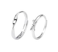 Alianza grande para mujer, plata, anillo 925 para hombre, cintas y lazos ajustables, ideas de regalo para hombre, Ajustable, Plata 925/1000, No Gemstone