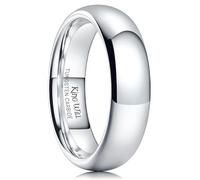 Alianza King Will BASIC, de carburo de tungsteno, para hombre, 6 mm, de alto pulido, ajuste cómodo, para boda