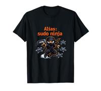 Alias sudo Ninja IT reiniciar Dibujos Animados Ninja código Humor Camiseta