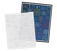 ALIBBON Carpetas de plástico de fondo de fuegos artificiales para hacer tarjetas, carpetas de grabado en relieve de fuegos artificiales para álbumes de recortes, carpetas de fuegos artificiales para
