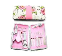 Alibuy Juego de manicura y pedicura 12 en 1, cortaúñas de acero inoxidable, cortaúñas profesionales, tijeras de uñas, kit de aseo para hombres y mujeres, con estuche de viaje