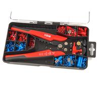 Alicante automático HBM 199 piezas Profi 4 en 1 con función de corte y engaste, incluye 199 terminales de cable