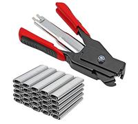 Alicate de Anillas para Cerdos, Alicate de Grapas para Cercas con 2500 Anillas de Acero Galvanizado para Jaulas de Cerdos