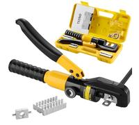 Alicate de corte hidráulico 10T, herramienta de corte hidráulico 4-70 mm² con 9 puntas hexagonales 12mm de carrera, TEENO Alicate de corte eléctrico para terminales de cable de cobre y aluminio