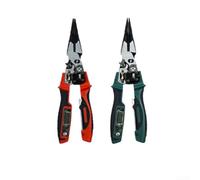 Alicate Pelacables con Pantalla Digital, Herramienta Multifunción para Electricista con Detección de Vivo/Neutro, Mango Ergonómico Aislado(Red)