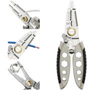 Alicate Pelacables Multifunción 3 en 1 para Electricistas, Alicates de Corte Automático Herramienta Profesional para Pelar Cables