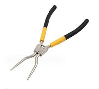 Alicates circulares de 28 cm para expansión de resorte de bañera de lavadora, alicates de codo de acero al carbono con mango antideslizante, acabado galvanizado resistente al óxido (amarillo)