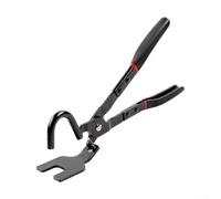 Alicates compactos de extracción de tubos de escape con almohadilla de goma y diseño ergonómico, ideal para acceder a espacios reducidos en reparaciones de escape (negro)