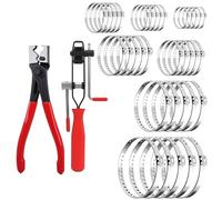 Alicates de abrazadera de manguera ajustables de acero inoxidable para asegurar mangueras en uso industrial doméstico y automotriz, abrazadera de manguera ajustable