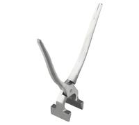 Alicates de abrazadera fija de cuero para bordes, mandíbula de 38 mm, prensa de aplanamiento y recorte de acero inoxidable para bolsos, bolsos y herramientas de manualidades de cuero (cabeza recta) (A