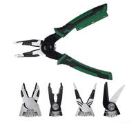 Alicates de alambre intercambiables 6 en 1 con diseño de cabezales múltiples para electricistas y proyectos de bricolaje, construcción de acero de aleación forjada