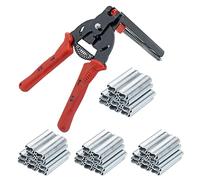 Alicates de Anillas para Clavos Tipo M, Alicates MultifuncióN de Anillas para Jaulas con 2400 Pinzas M para SujecióN de Vallas, InstalacióN de TapiceríAs, Jaulas de Animales