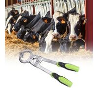 Alicates de castración para ganado, herramienta castradora de vacas toro sin sangre, apertura máxima de 44 mm, grosor de mandíbula: 1,45 cm, instrumentos quirúrgicos veterinarios para agricultores