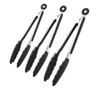 Alicates De Cocina,3 Piezas De Utensilios Antiadhesivos | Alicates Para Freidora Sin De Acero Inoxidable De Silicona | Para Cocinar, Barbacoa Y Hogar