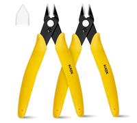 Alicates de Corte 2PCS Mini Alicates Precision Diagonal Cortador Lateral con Mango de Goma Antideslizante para Reparación de la Industria Electrónica, Procesamiento de Joyas, Fabricación de Modelos