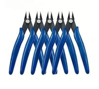 Alicates de corte diagonal azules, acero al carbono, 130 mm, for cortar y pelar cables(10PCS)