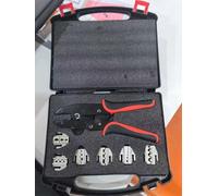 Alicates de crimpado de 9 pulgadas con seis mandíbulas intercambiables para control industrial y proyectos de bricolaje, cuenta con cambio rápido de troquel y mango ergonómico PP+TPE