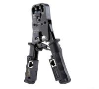 Alicates de crimpado de cable LAN de red 2 en 1 con cortador de alambre y herramienta probadora desmontable para prueba y crimpado de cables RJ11 RJ12 RJ45 4P 6P 8P