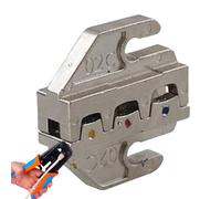 Alicates de crimpado de mandíbula - muere de reemplazo de acero al carbono para crimping de alambre | Juego de tuerca de crimpado de barril abierto, herramientas de engarzado multifuncional, molde