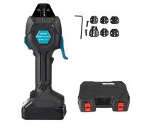 Alicates de crimpado eléctricos inalámbricos con 6 troqueles, potencia de 16 KN, batería recargable, protección de cuatro pliegues, ideal para electricistas y trabajos de mantenimiento