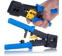 Alicates de crimpado Rosfix RJ45/RJ12/RJ11 | 240 mm de longitud | con pelacables