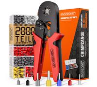 MONZANA® Crimpadora de Terminales Eléctricos 2000 Pzs Alicates 0,25-10mm² Engarzadora Conectores Cable