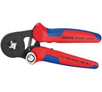 Alicates de crimpeado autoajustables KNIPEX para terminales de cable, 180 mm 975304