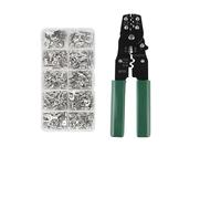 Alicates de crimpeado HS-202D for pelar cables, crimpar terminales de latón estañado, anillo RNB, B, horquilla, kit de conector de cable(202D 320PCS)