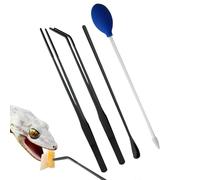 Alicates De Depilar Para Reptiles - Acero Inoxidable Y Caucho 27x1x1 Cm | Alicates De Alimentación Larga Para Acuario Y Pinzas Para Terrario | Juego De Herramientas De Precisión Antideslizante P