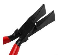 Alicates de dobladillo de acero de alto carbono para doblar chapa, alicates plegables de mandíbula recta, 45° y 90°, mango antideslizante, 180 mm, rojo/negro (180°)