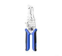 Alicates de electricista de acero al cromo vanadio con 12 funciones para pelar cables, corte, torsión, sujeción y engarzado, especificaciones comunes AWG (A)