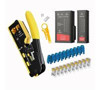 Alicates de engarzado de paso Rj45 Rj12 Rj11 Cat7 Cat6 Cat6A Cat5 Cat5e herramienta de engaste pelado con conectores Ethernet 8P/6P
