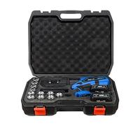 Alicates de engaste hidráulicos eléctricos, 18 alicates engarzado continuo recargables, con pantalla Digital en tiempo Real, Sistema de energía(MKZ400)