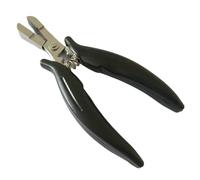 Alicates de extensión de cabello Alicates negros de forma plana con ranuras pequeñas, abrazadera for extensión cabello preadherida, 1 ud(Black)