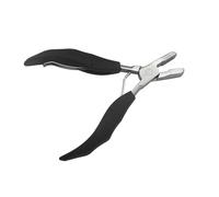 Alicates de extensión de cabello Alicates negros de forma plana con ranuras pequeñas, abrazadera for extensión cabello preadherida, 1 ud(WHITE)