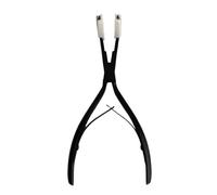 Alicates de extensión de pelo Alicates de acero inoxidable negro de 7 pulgadas for cinta de extensión de cabello, alicates de sellado, herramientas for extensiones de cabello de queratina, 1 ud.