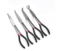 Alicates de extracción de tapones de acero de alta calidad, juego de alicates de mango largo, extracción de tapones de coche y juntas tóricas, pinzas de instalación de abrazaderas