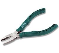 multi function combi pliers with neji-saurus 'damaged screw' extracting jaws. Made in Japan. Engineer pz-58 (green grips)