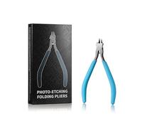 Alicates de flexión sin cantos de acero al carbono con mecanismo de resorte con reajuste automático y mango de goma azul antideslizante. Alicates de flexión sin cantos