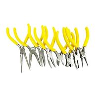 Alicates de la joyería Kit de 5 Pulgadas Mini Nariz Aguja alicates Juego de Herramientas Manualidades para la joyería DIY Cuentas Accesorios 10PCS