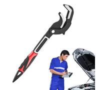 Alicates de llave de tubo | Llave de fontanero ajustable | Herramienta de alicates de tubería | Mango antideslizante, herramienta de fontanero de acero de alto carbono para tuercas, pernos, tornillos