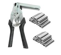 Alicates De Malla De Alambre con 600 M Clips,Abrazadera de jaula de alambre,Hog Ring Pliers Set,pinzas de alambre,Alicates de fijación de alambre, para cercas,jaulas de mascotas reparación instalación