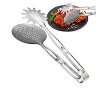Alicates De Metal Para Hornear,Pinzas De Cocina Para Hornear | Alimentos Coladores De Cocina - Alimentos De Acero Inoxidable Alimentos Con Mango Antideslizante Para Agarrar Alimentos