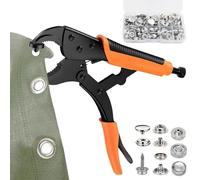 Alicates de ojal manuales con paquete de alicates y ojal de 10 mm para lona y metal, juego de punzones para lonas, telas, toldos y piel sintética