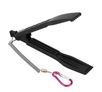 Alicates de Pesca Con Pinza de Pescado, Interruptor de Bloqueo, Abrazadera de Sujeción, Cuerpo Resorte, Cordón y Soporte - Herramienta Controladora (Negro)